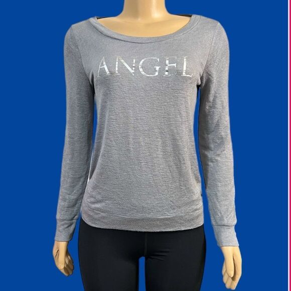 Victoria’s Secret Supersoft Ángel print Pullover Oversized thing sweater gray Xs - Picture 2 of 4